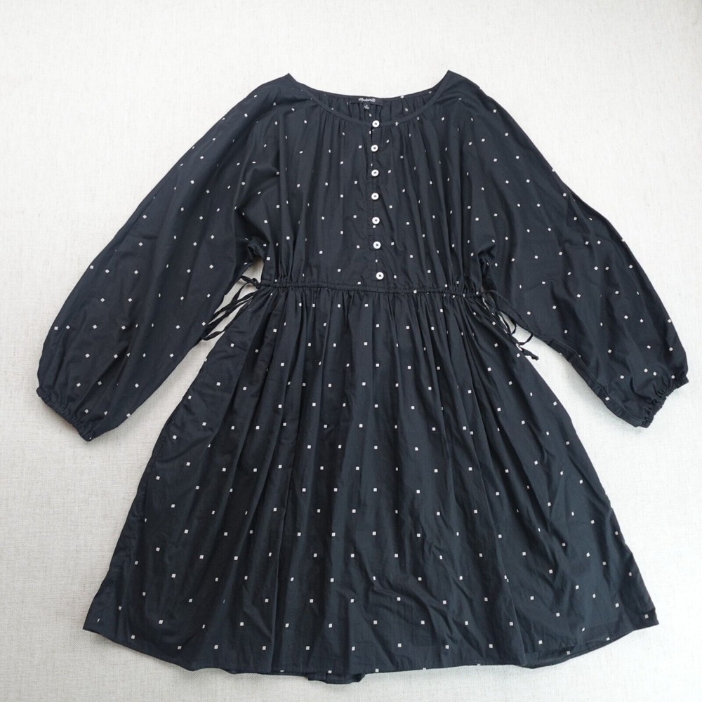 Madewell Black and White Polka Dot Mini Dress